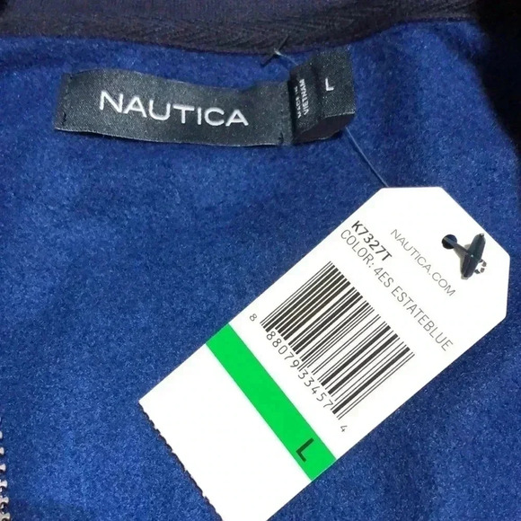Nautica Pullover 1/4 zip,high neck,light fleece lined, lightweight warm,jacket - Picture 7 of 10